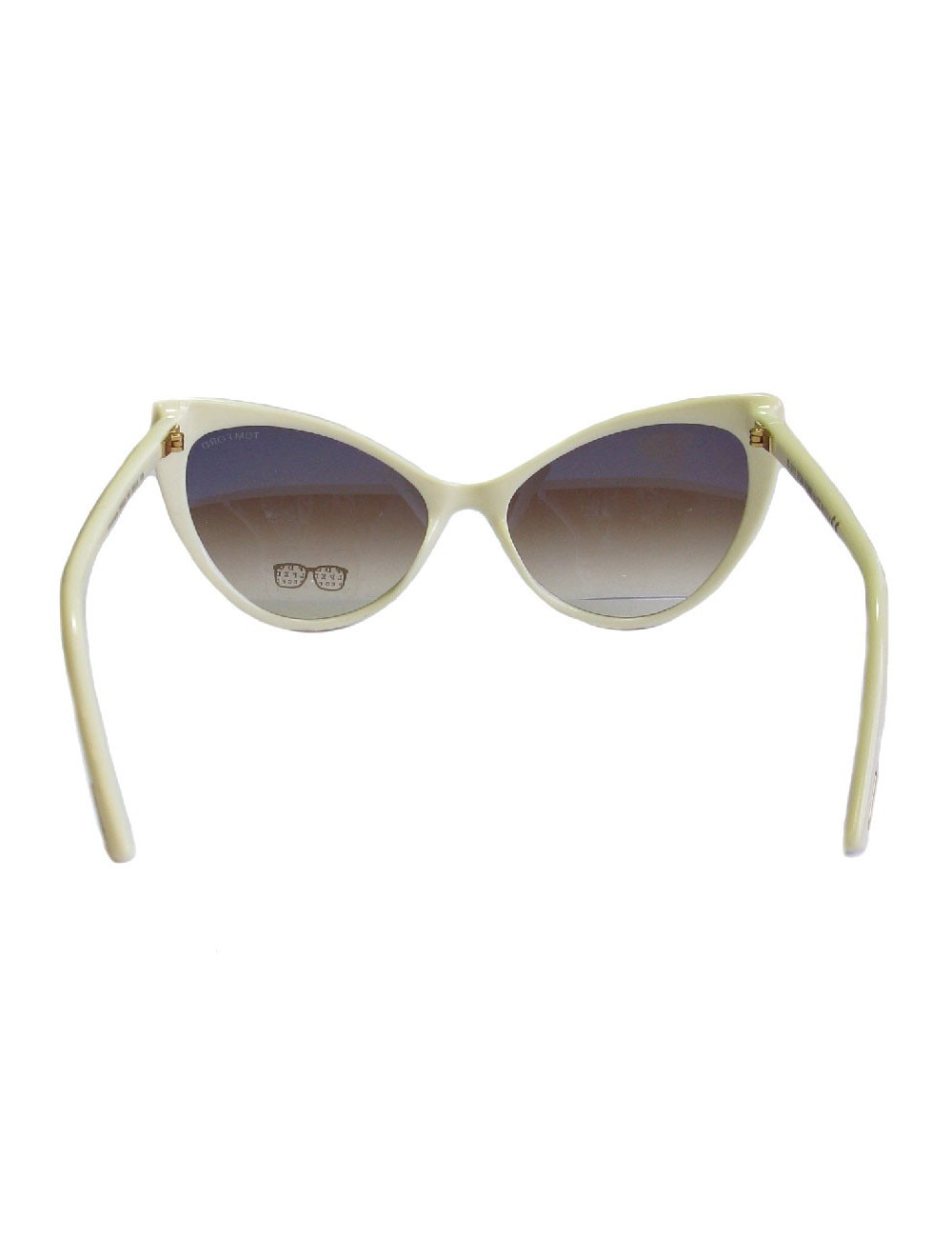 Lunettes de soleil TOM FORD papillon plastique ivoire