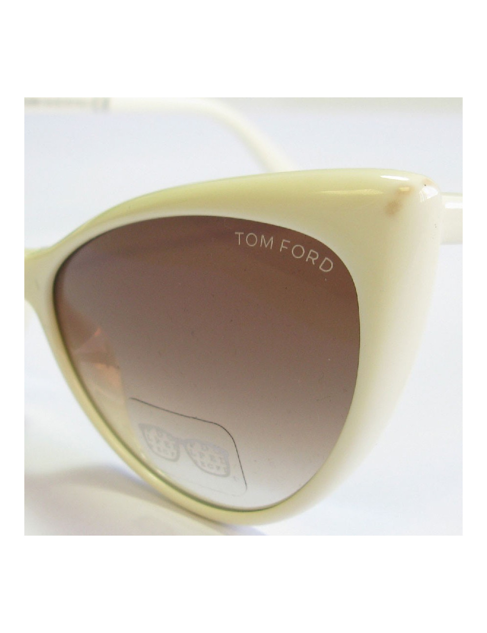 Lunettes de soleil TOM FORD papillon plastique ivoire