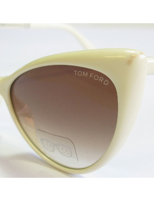 Lunettes de soleil TOM FORD papillon plastique ivoire