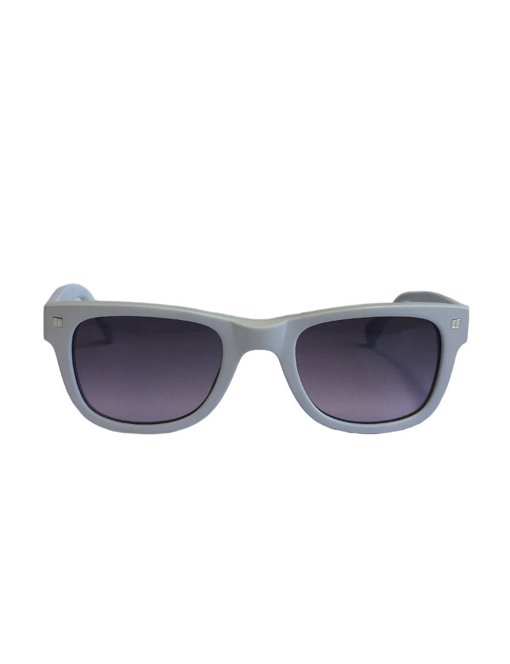 Lunettes de soleil LINDA FARROW LUXE en plastique gris mat