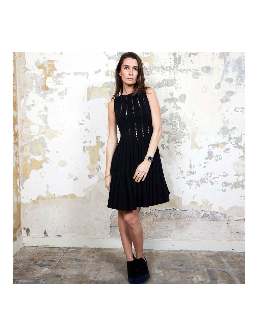 ALAÏA Dress in Black stretch size S