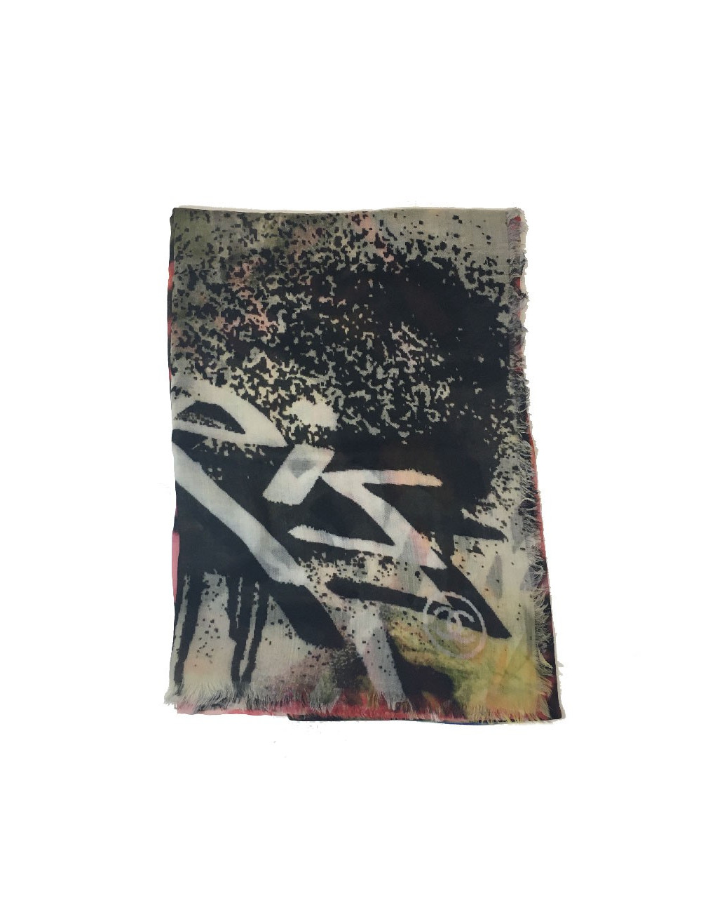 CHANEL graffiti shawl in multicolored cashmere