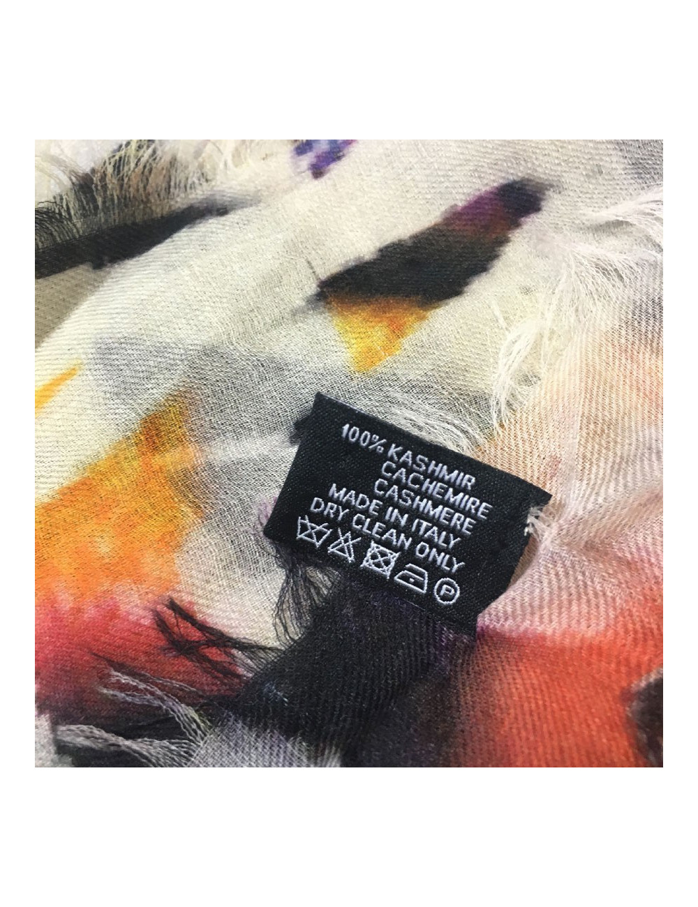 CHANEL graffiti shawl in multicolored cashmere