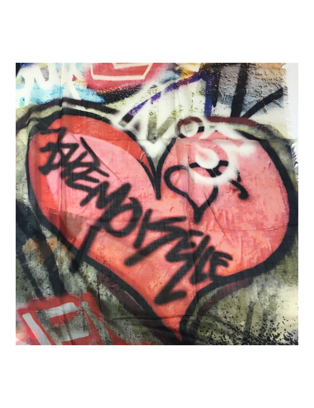 CHANEL graffiti shawl in multicolored cashmere