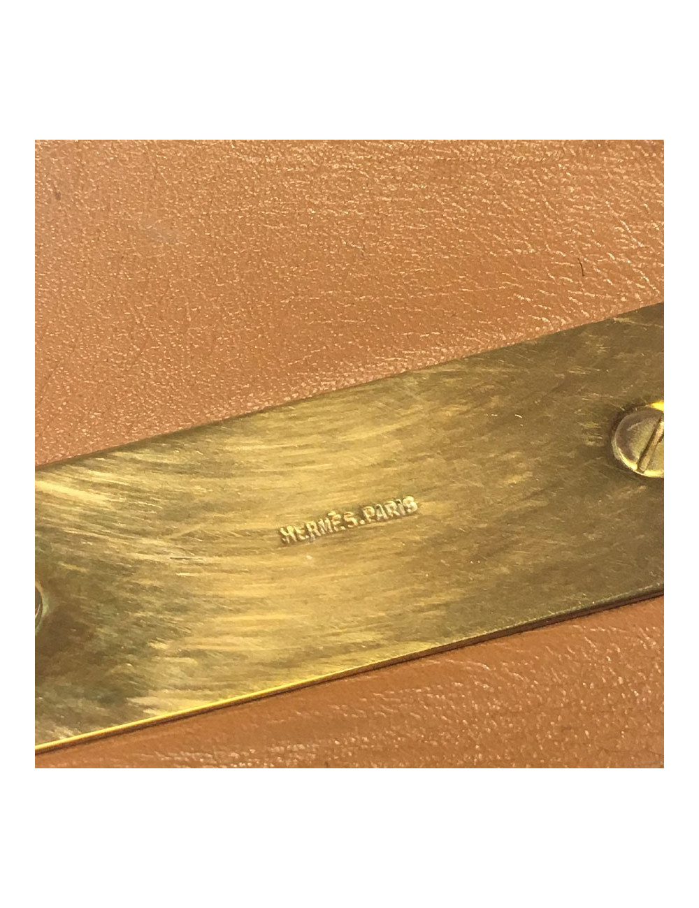 HERMES vintage belt in navy leather