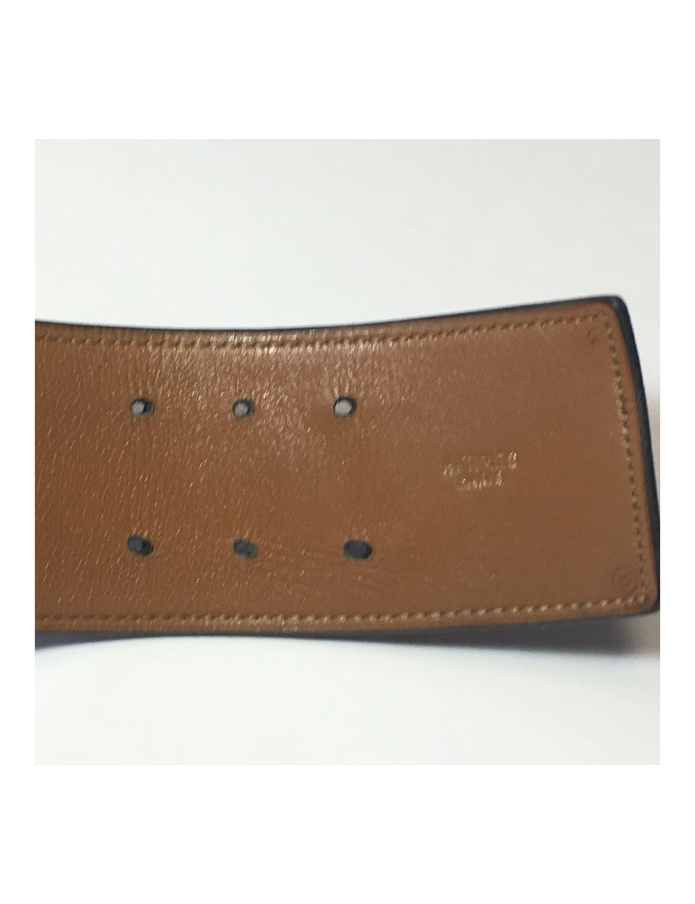 HERMES vintage belt in navy leather