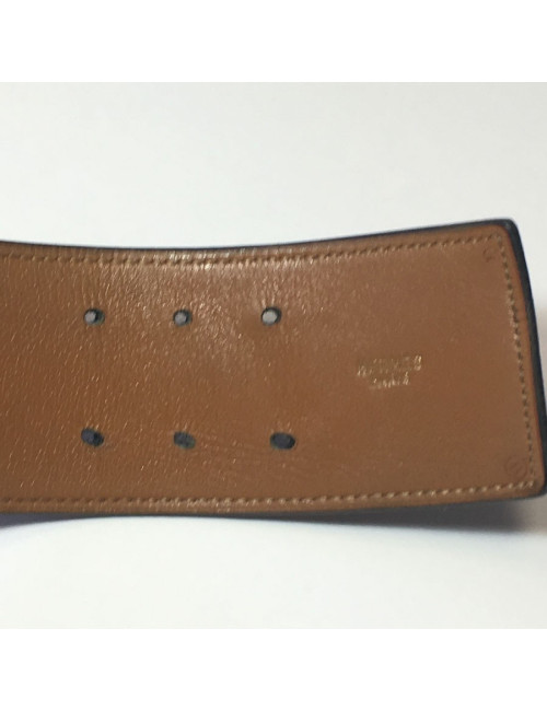 HERMES vintage belt in navy leather