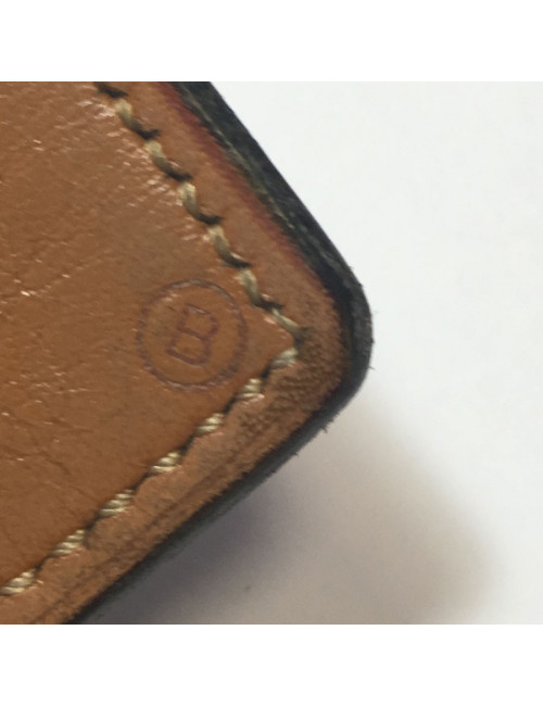 HERMES vintage belt in navy leather