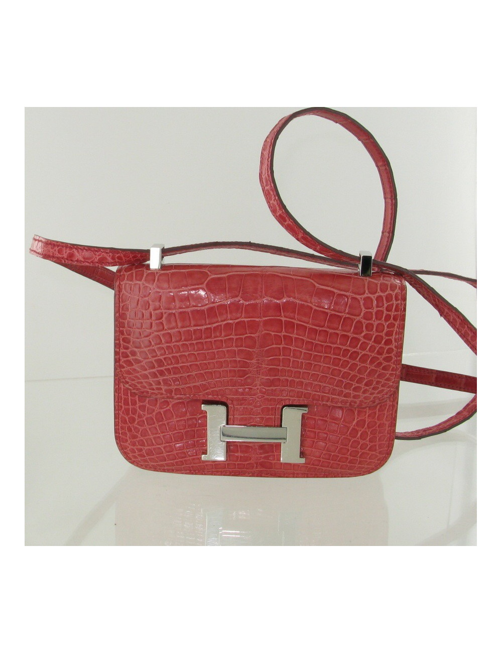 Constance HERMES alligator bougainvilliers