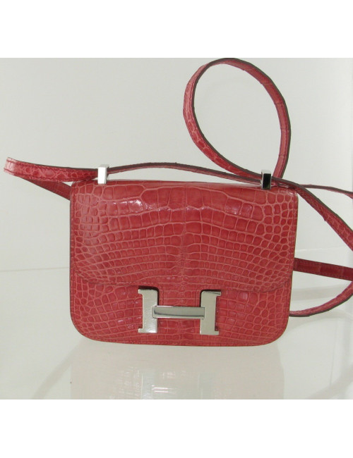 Constance HERMES alligator bougainvilliers