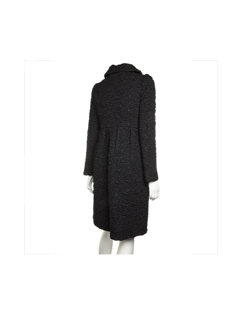 PRADA coat in black blistered fabric  40 IT / T 36 FR