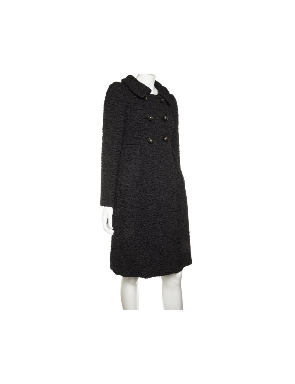 PRADA coat in black blistered fabric  40 IT / T 36 FR