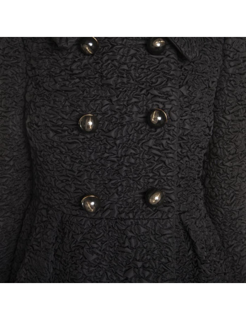 PRADA coat in black blistered fabric  40 IT / T 36 FR
