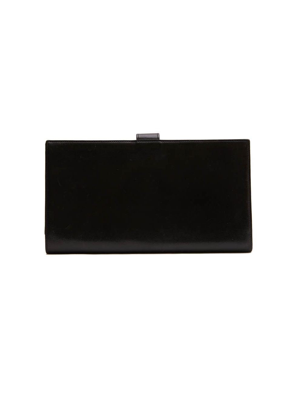 HERMES wallet-briefcase in black smooth box leather