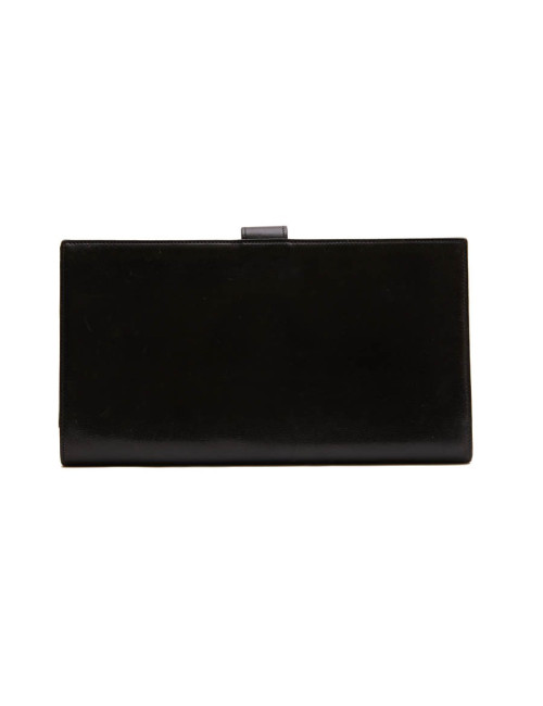 HERMES wallet-briefcase in black smooth box leather