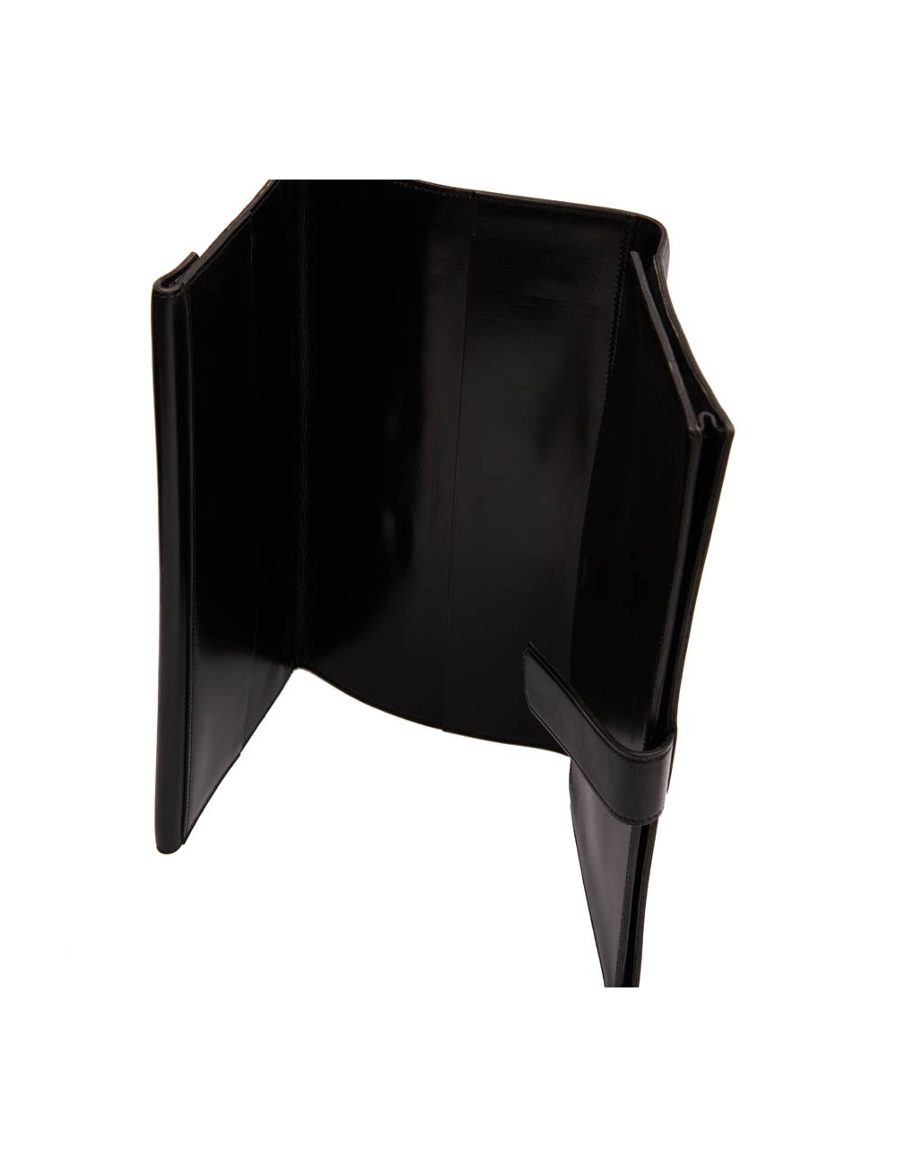 HERMES wallet-briefcase in black smooth box leather