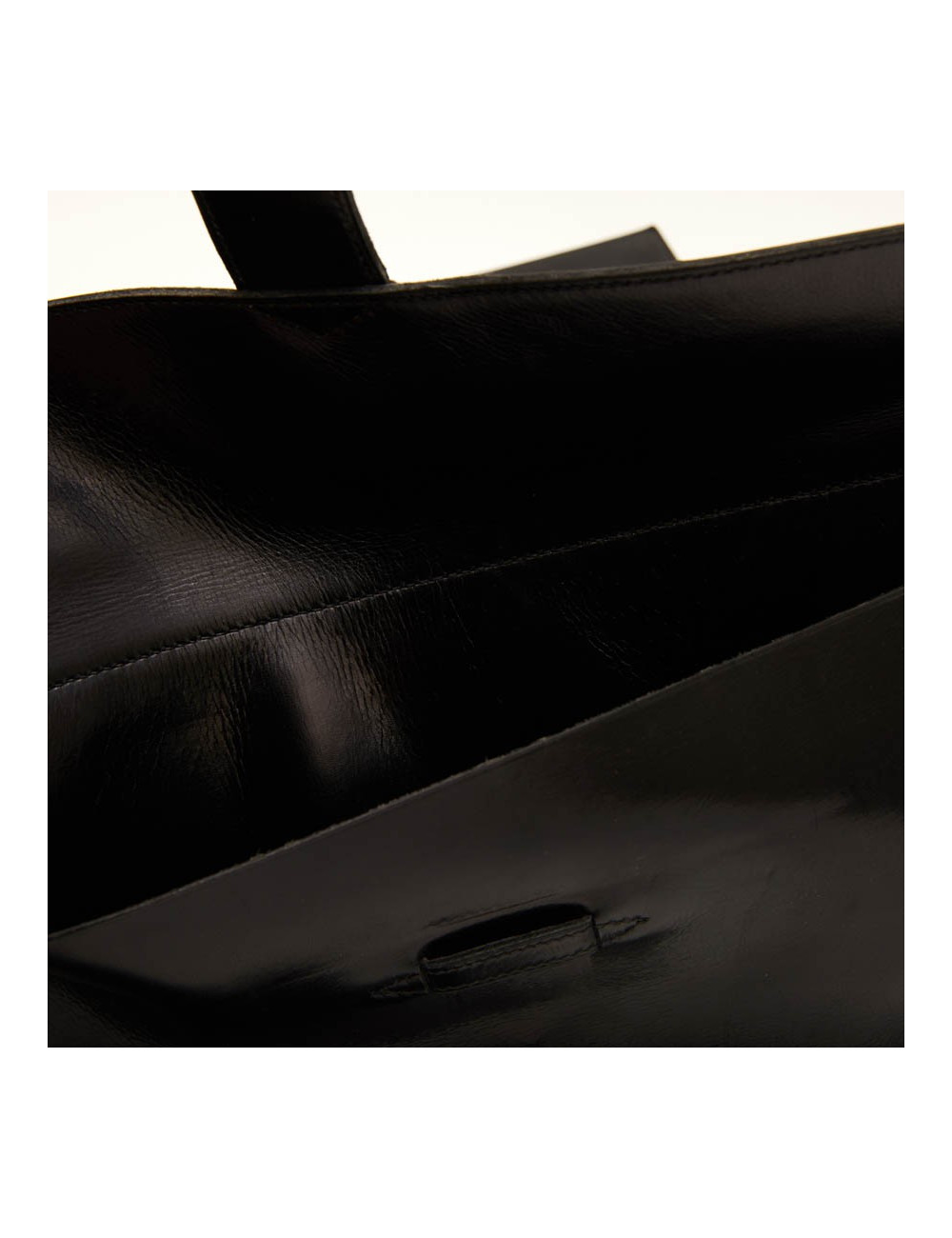 HERMES wallet-briefcase in black smooth box leather