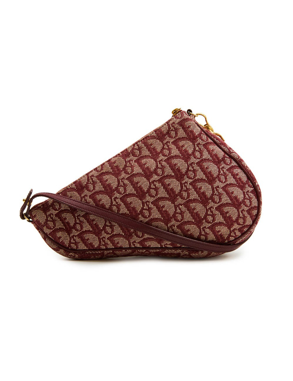 Sac "selle" CHRISTIAN DIOR monogram bordeaux