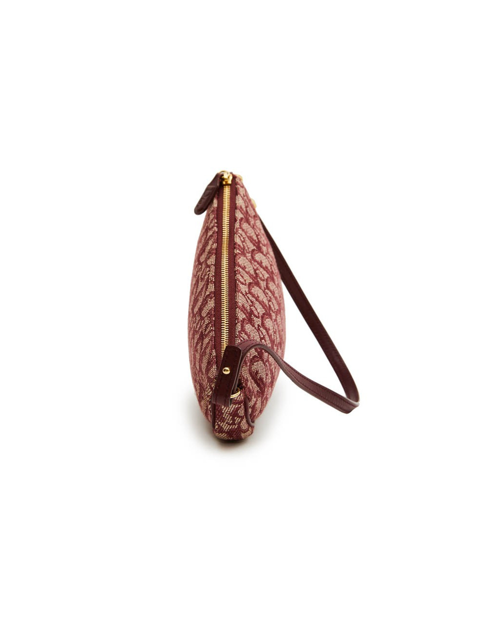 Sac "selle" CHRISTIAN DIOR monogram bordeaux