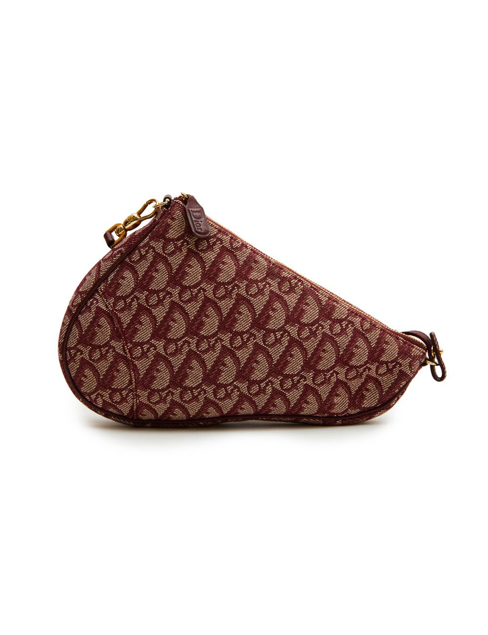 Sac "selle" CHRISTIAN DIOR monogram bordeaux