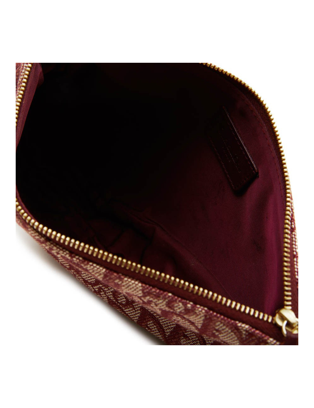CHRISTIAN DIOR 'Saddle' Bag in bordeaux monogram canvas