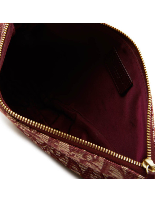 CHRISTIAN DIOR 'Saddle' Bag in bordeaux monogram canvas