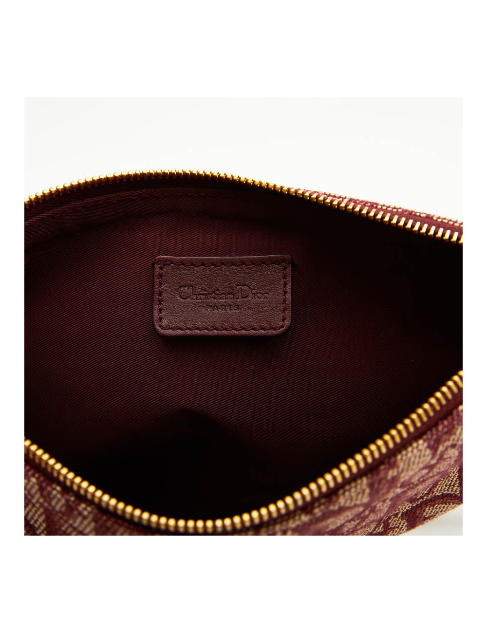 Sac "selle" CHRISTIAN DIOR monogram bordeaux