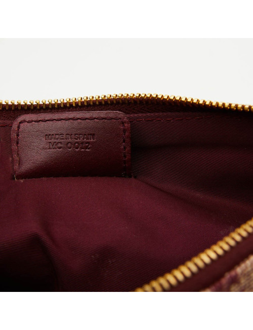 Sac "selle" CHRISTIAN DIOR monogram bordeaux