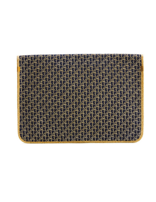 Pochette CHRISTIAN DIOR monogram doré et bleu marine