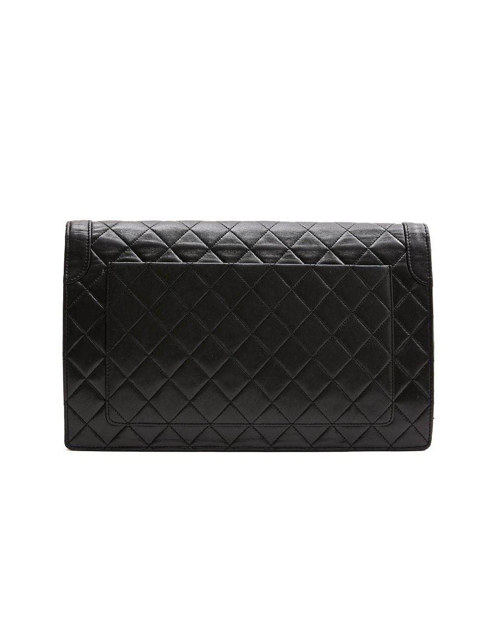 CHANEL vintage clutch in black quilted leather