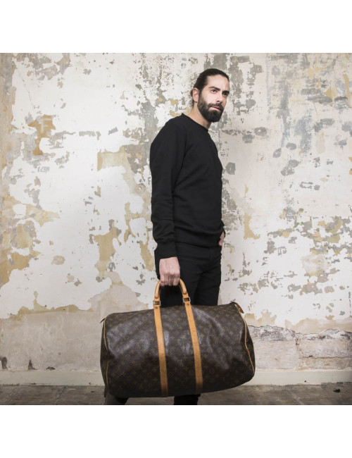 Sac Keepall 55 LOUIS VUITTON toile monogram marron