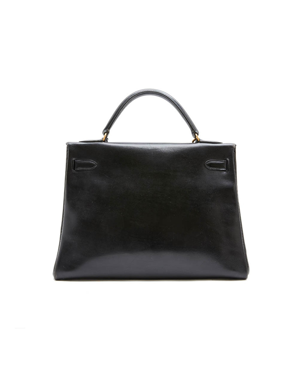 HERMES vintage 'Kelly 32' bag in black box leather