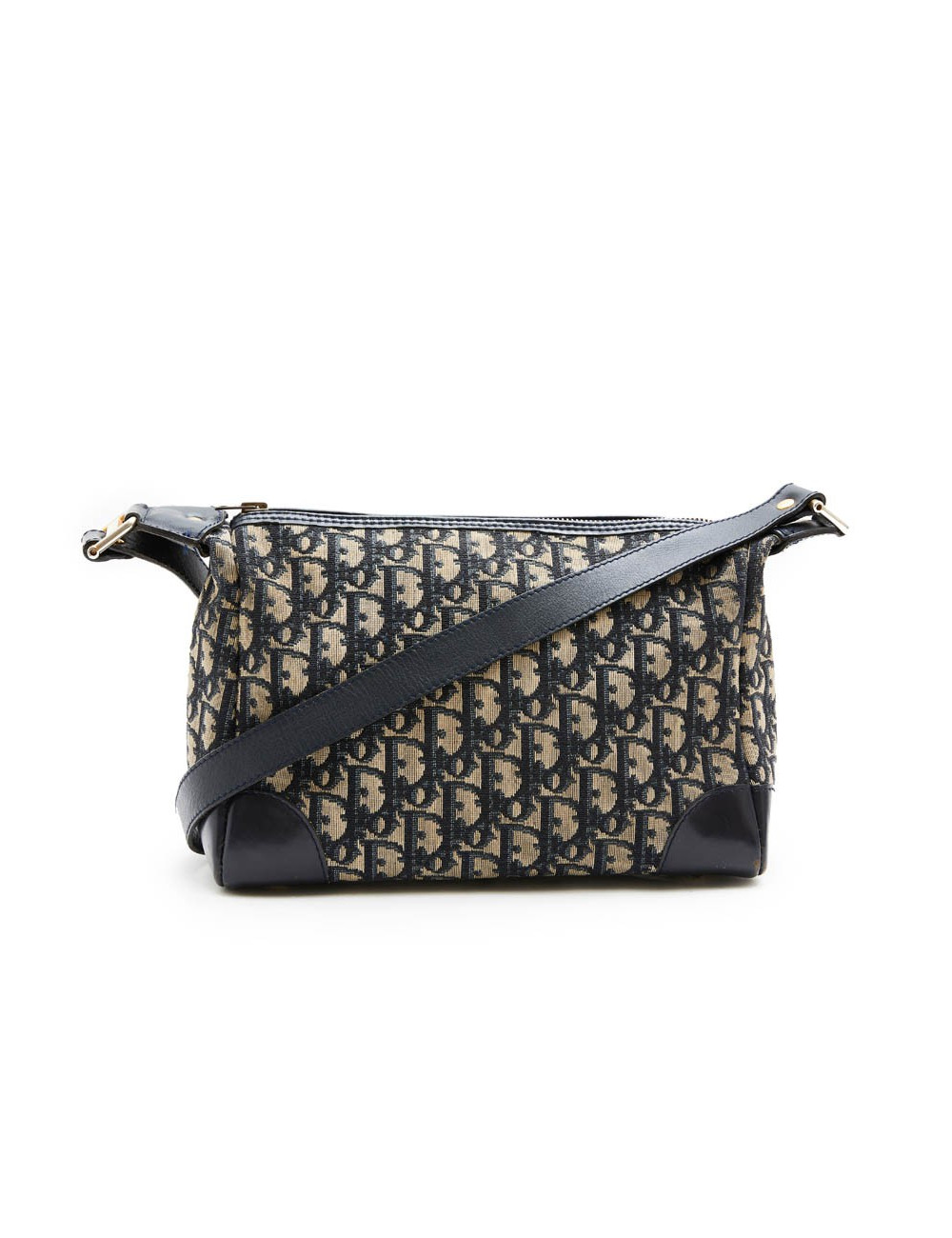 CHRISTIAN DIOR vintage bag in blue monogram canvas