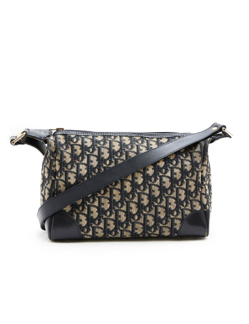 CHRISTIAN DIOR vintage bag in blue monogram canvas