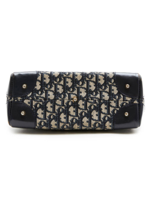 CHRISTIAN DIOR vintage bag in blue monogram canvas