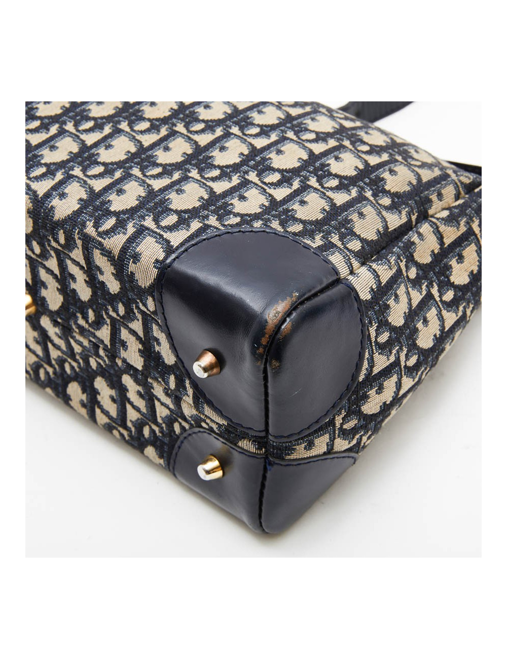 CHRISTIAN DIOR vintage bag in blue monogram canvas