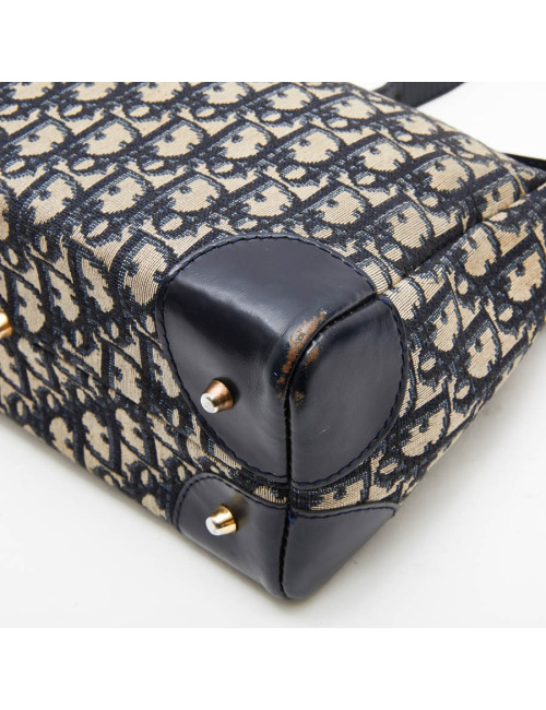 CHRISTIAN DIOR vintage bag in blue monogram canvas
