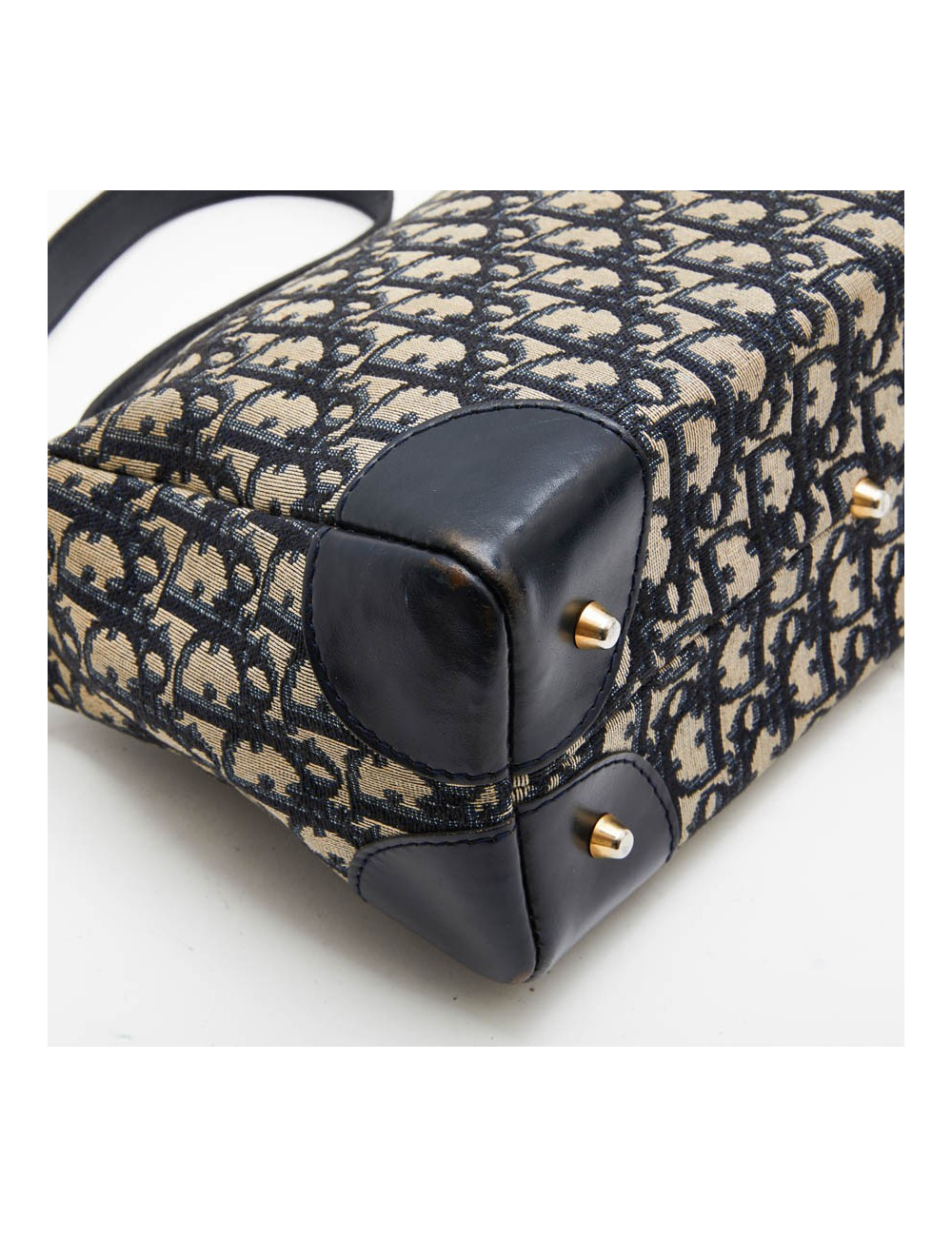 Sac CHRISTIAN DIOR vintage toile monogram bleu