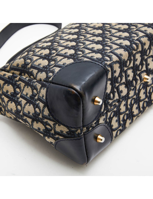 CHRISTIAN DIOR vintage bag in blue monogram canvas