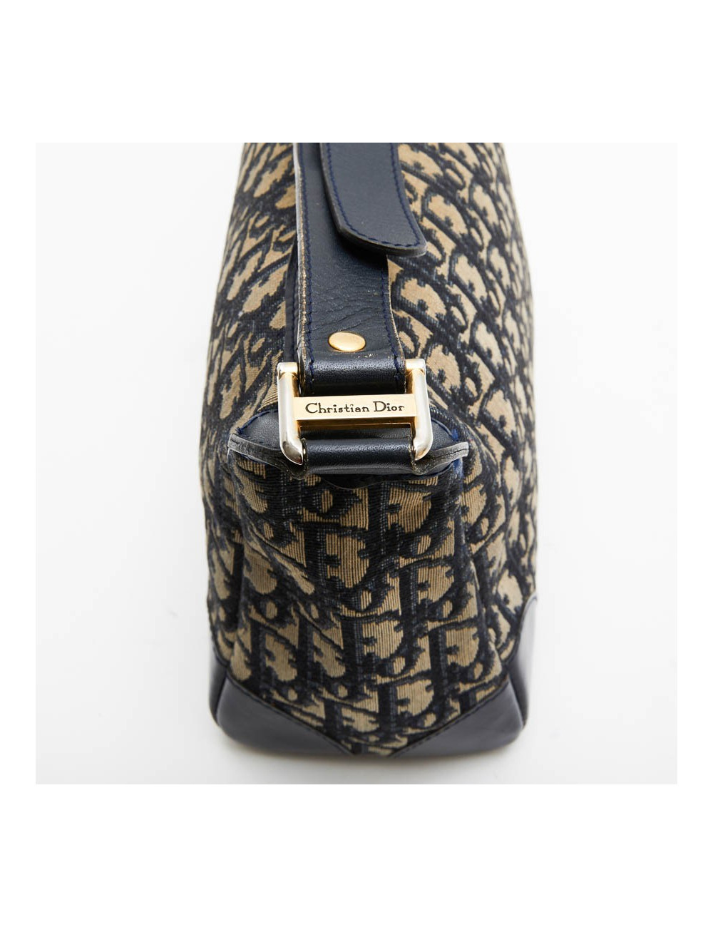 CHRISTIAN DIOR vintage bag in blue monogram canvas