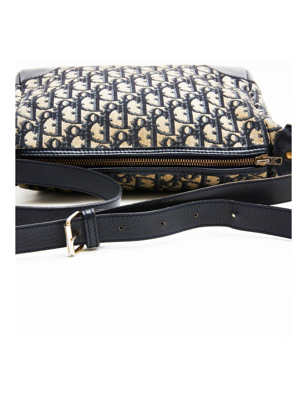 Sac CHRISTIAN DIOR vintage toile monogram bleu