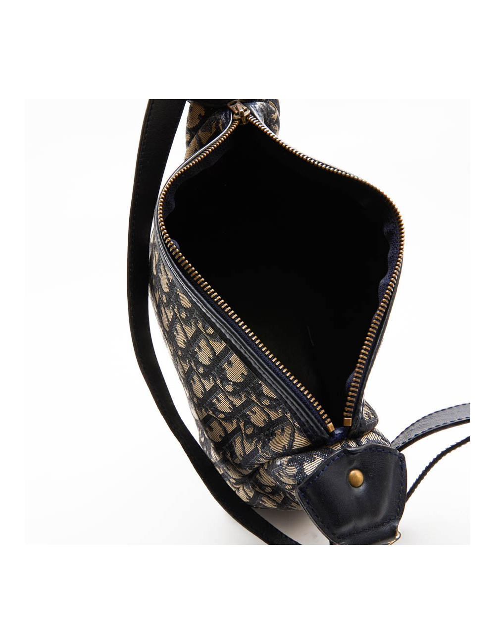 Sac CHRISTIAN DIOR vintage toile monogram bleu