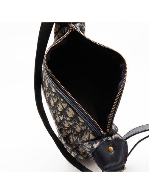 CHRISTIAN DIOR vintage bag in blue monogram canvas