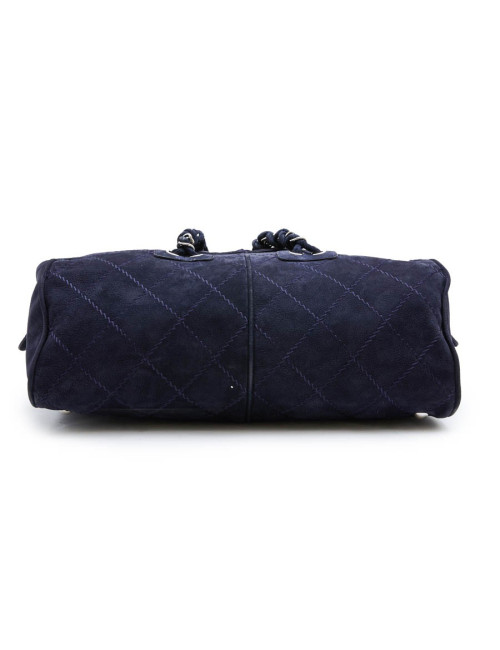 Sac CHANEL veau velours bleu marine