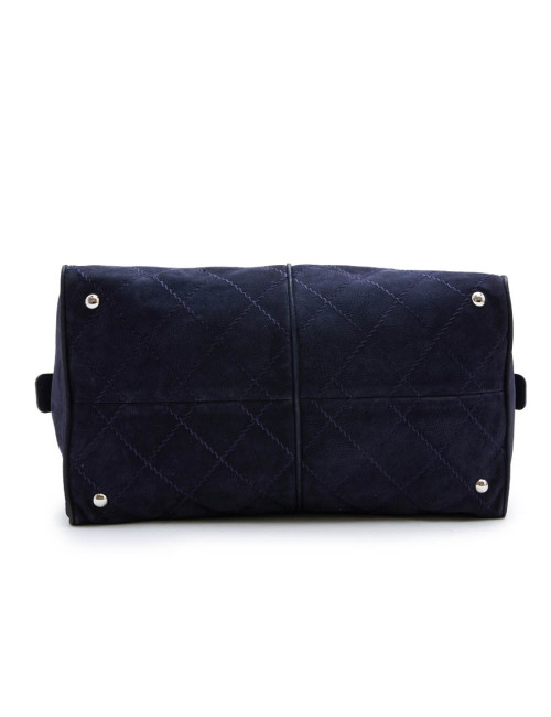 Sac CHANEL veau velours bleu marine