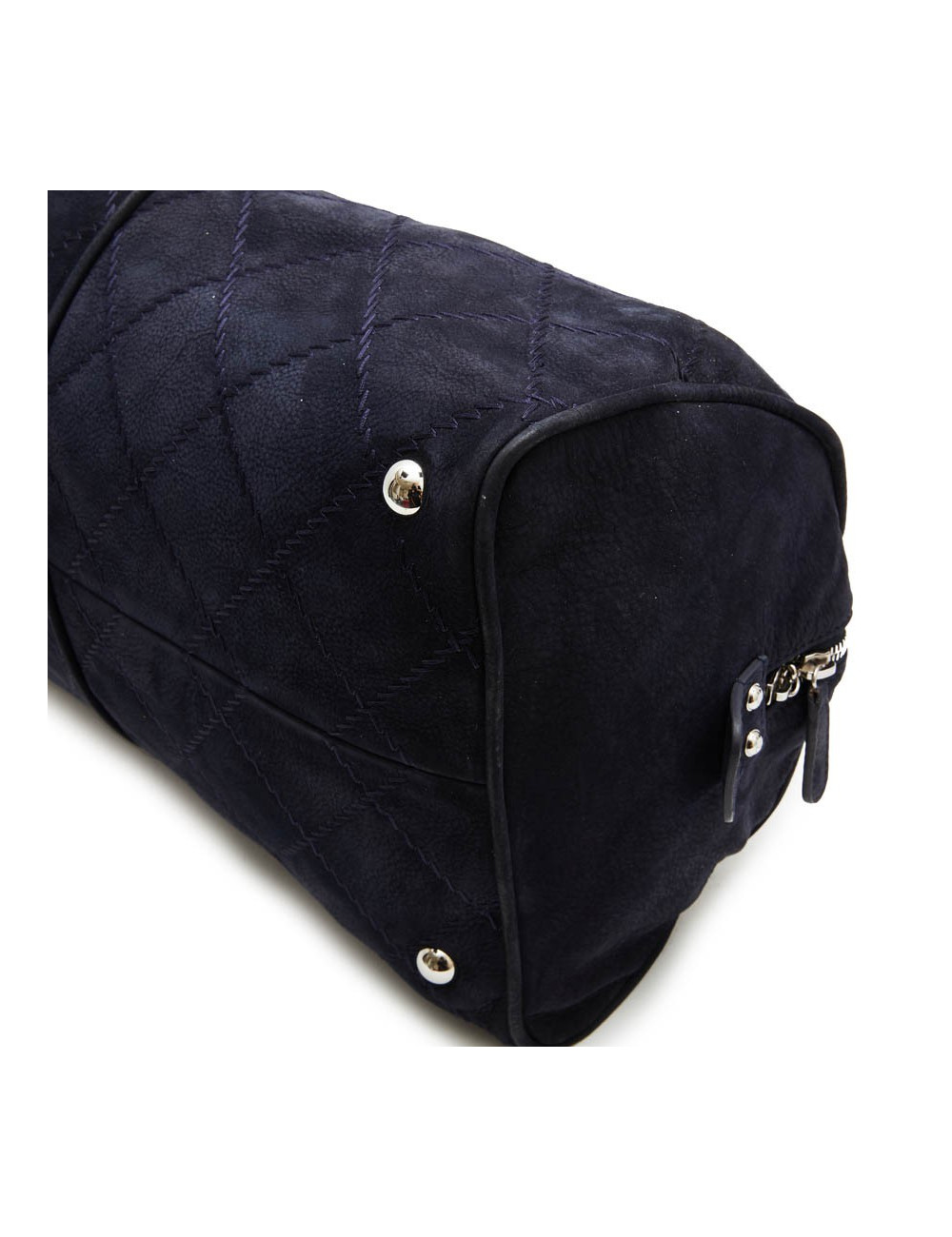 Sac cabas CHANEL veau velours bleu marine 