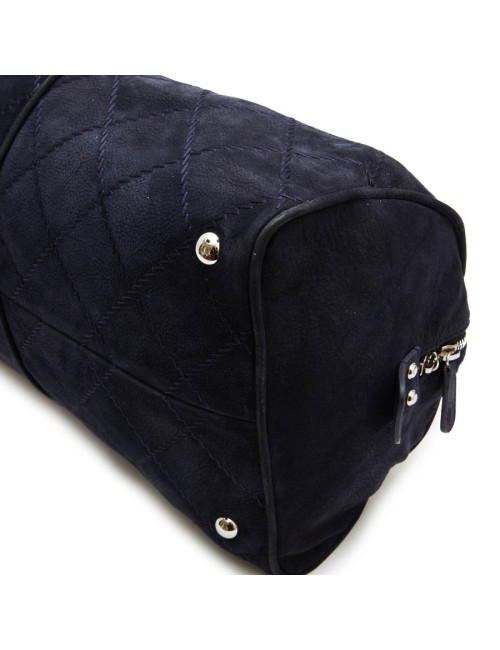 Sac CHANEL veau velours bleu marine