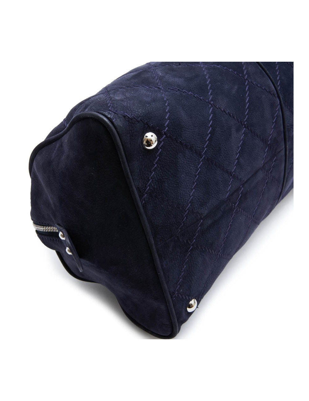 Sac cabas CHANEL veau velours bleu marine 