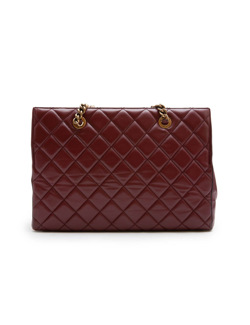 CHANEL tote bag in burgundy quilted leather
