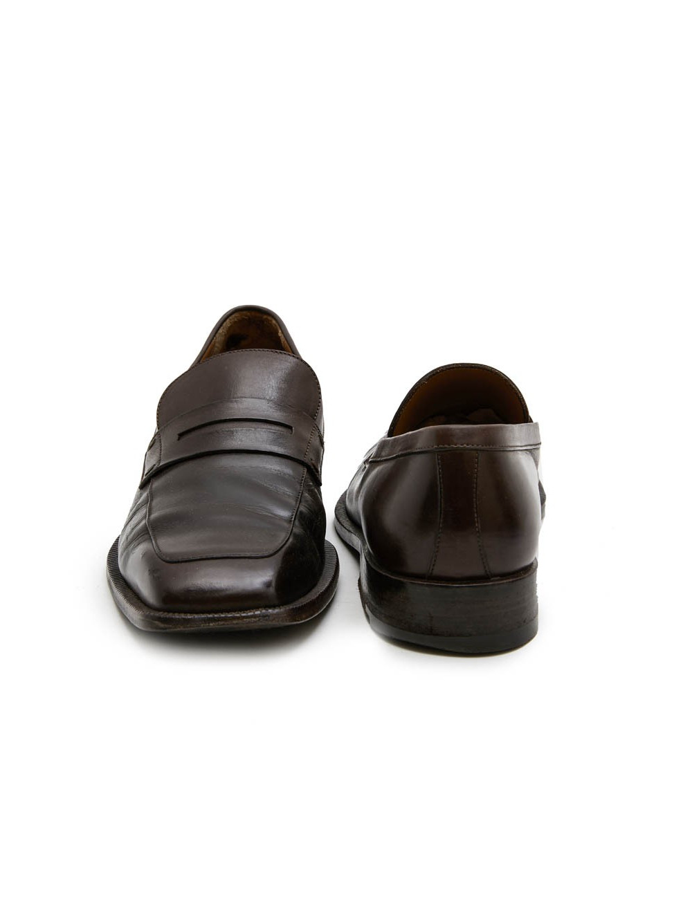 Mocassins LOUIS VUITTON cuir marron